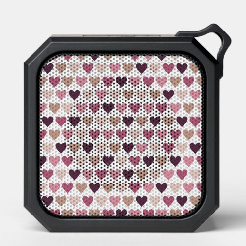 Pink Mini Hearts and Plum Romantic Love Motif Bluetooth Speaker