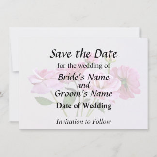 Pink Miniature Roses Wedding Supplies Save The Date