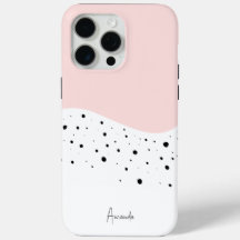Pink minimal design  with dots Case-Mate iPhone ca