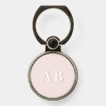 Pink Minimal Personalized Monogram Initials Phone Ring Stand at Zazzle