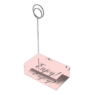Pink Minimal Simple Place Card Holder
