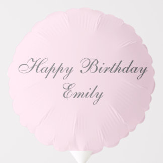 Pink Minimalist Birthday Party Balloon