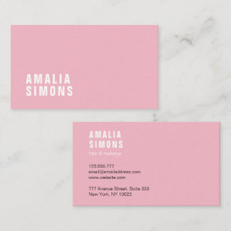 Pink Minimalist Business Cards