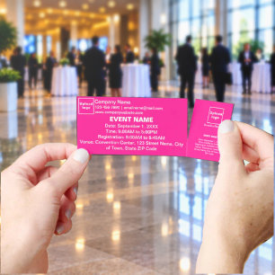 Pink Minimalist Company Event Ticket