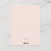 Pink minimalist elegant jewelry earring display business card (Back)
