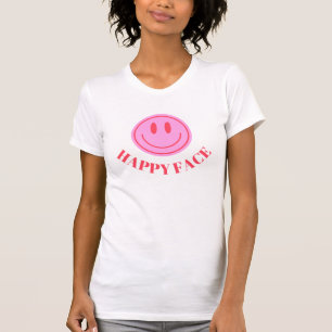 Pink Minimalist Emoji T-shirt Design