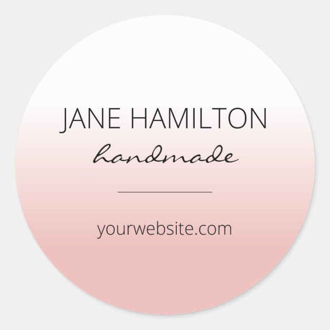 Pink Minimalist Envelope Seal Sticker (Front)