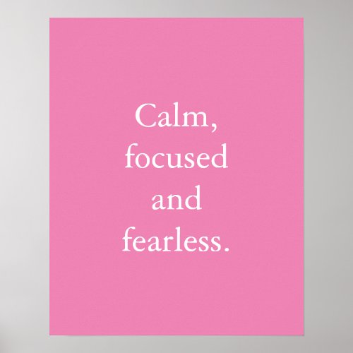 Pink Minimalist Inspirational Quote Poster