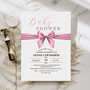 Pink Minimalist Modern Baby Shower template