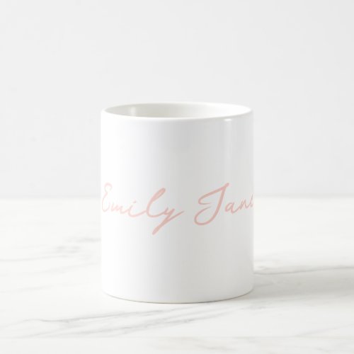 Pink Minimalist Modern Handwriting Coffee Mug