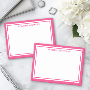 Pink Minimalist Monogram Post-it Notes