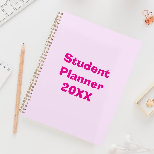 Pink Minimalist Monogrammed Weekly and Monthly Planner (Creator Uploaded)