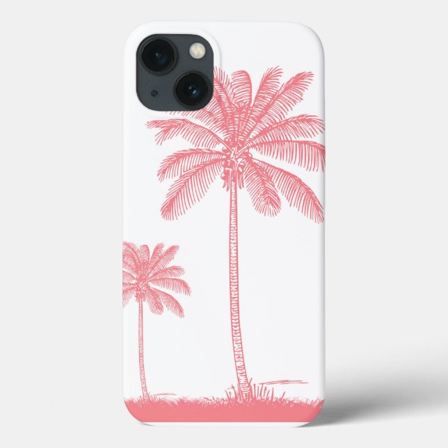 Pink Minimalist Palm Tree Phone Case iPhone /iPad (Back)