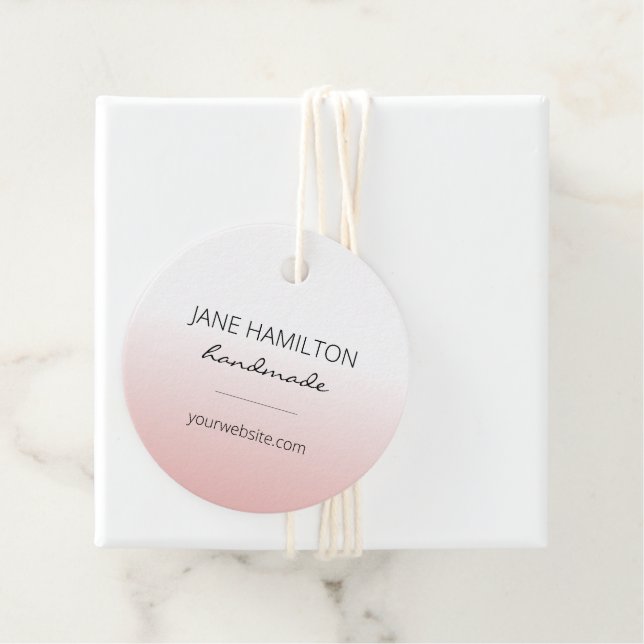 Pink Minimalist Product Tag (In Situ)