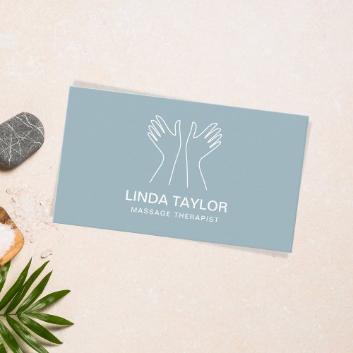 Pink Minimalist Professional Massage Therapist  Business Card