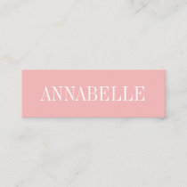 Pink minimalist trendy modern business card
