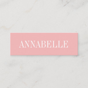 Pink minimalist trendy modern business card