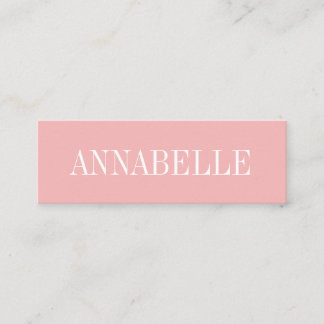 Pink minimalist trendy modern business card