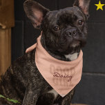 Pink Minimalist Typography Custom Name Pet Bandana<br><div class="desc">All you want is to add a pop of color to your dog's vibe, and this bandana is a perfect soft shade of pink, her favorite color! In a modern minimalist aesthetic, the words 'GOOD GIRL' are in the background and her name is written in a pretty script across the...</div>