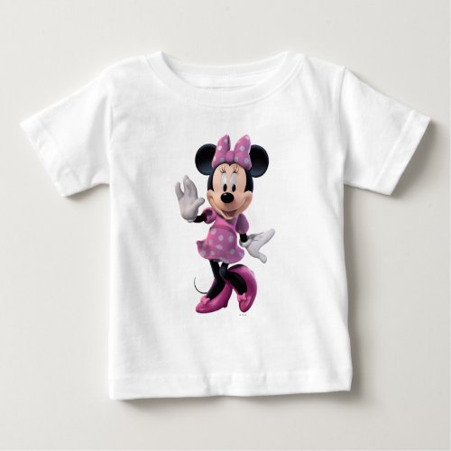 Pink Minnie  Cute Pose Baby T_Shirt