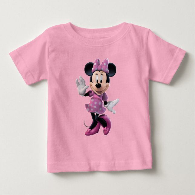 Pink Minnie | Cute Pose Baby T-Shirt (Front)