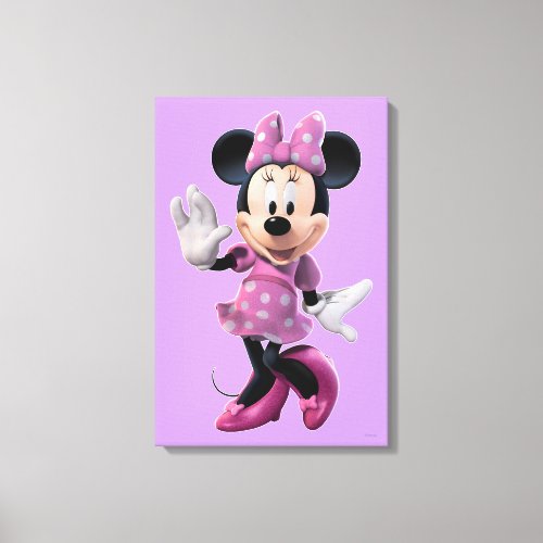 Pink Minnie  Cute Pose Canvas Print