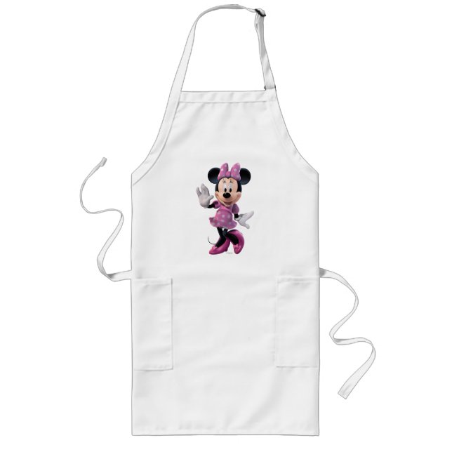 Pink Minnie | Cute Pose Long Apron (Front)