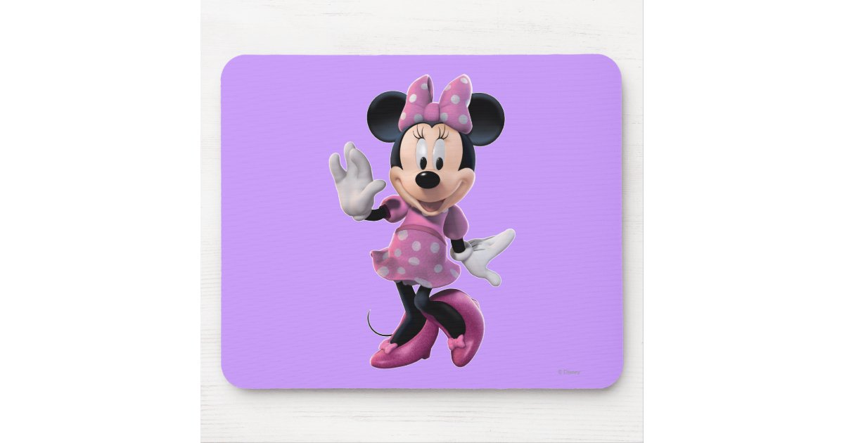 Pink Minnie | Cute Pose Mouse Pad | Zazzle