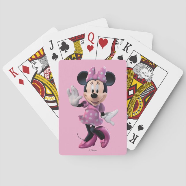 Pink Minnie | Cute Pose Playing Cards (Back)
