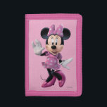 Pink Minnie | Cute Pose Tri-fold Wallet<br><div class="desc">Minnie Mouse</div>