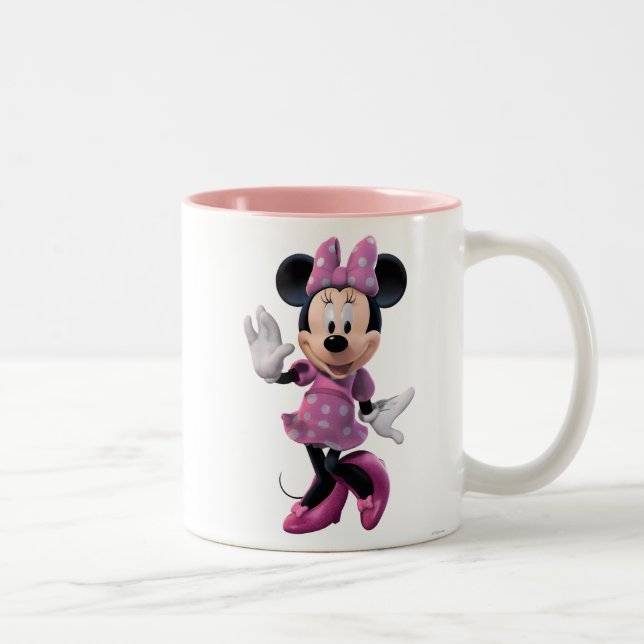 Pink Minnie | Cute Pose Two-Tone Coffee Mug (Right)