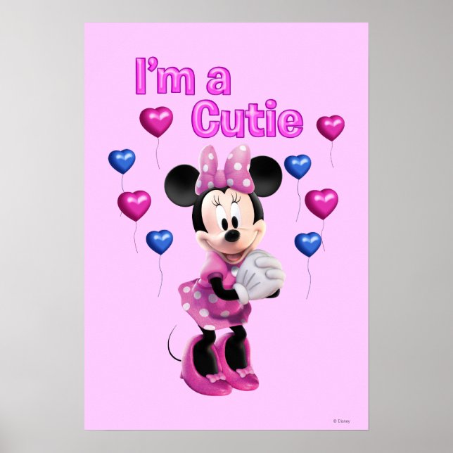 Pink Minnie | Cutie with Hearts Poster (Front)