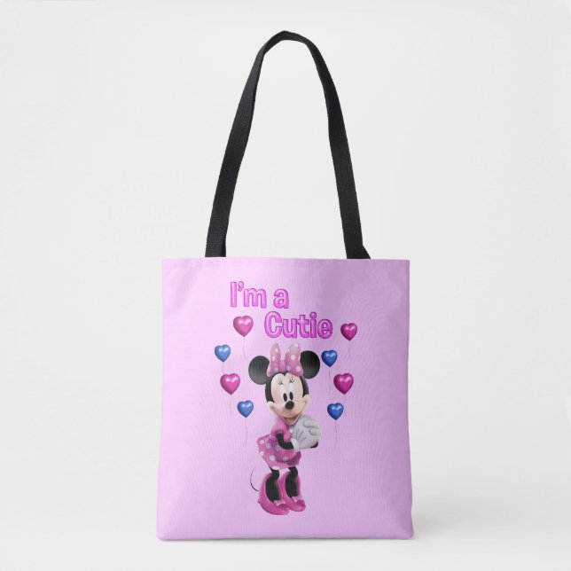 Pink Minnie | Cutie with Hearts Tote Bag (Front)