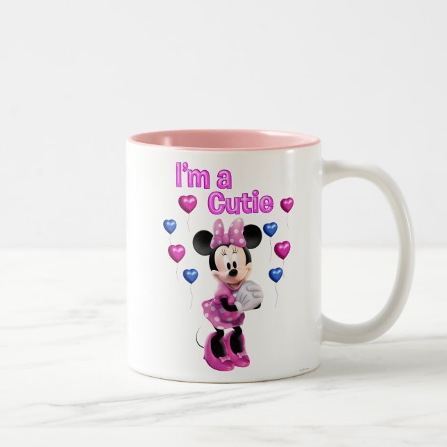 Pink Minnie | Cutie with Hearts Two-Tone Coffee Mug (Right)
