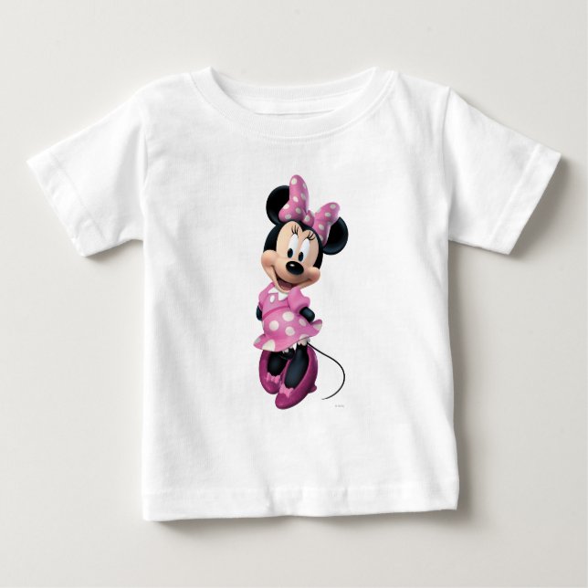 Pink Minnie | Hands Behind Back Baby T-Shirt (Front)