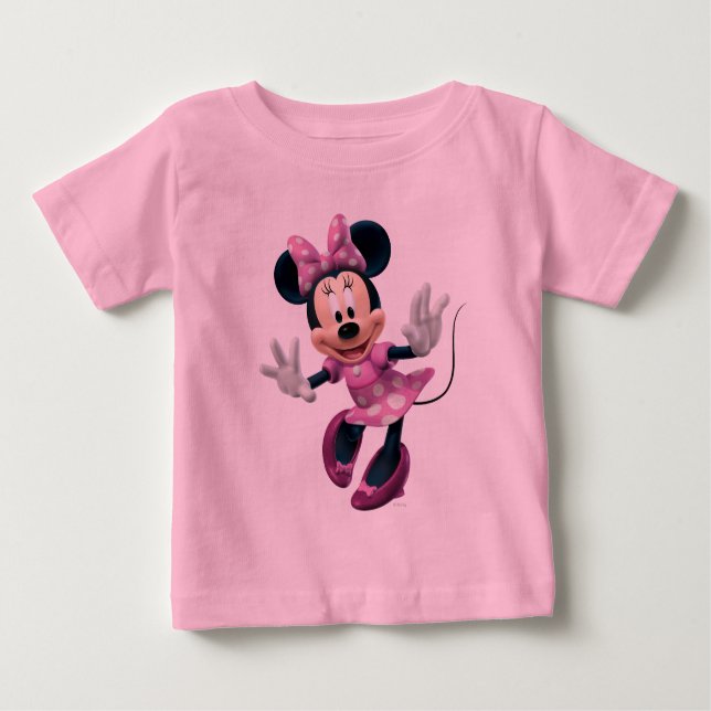 Pink Minnie | Hands Out Baby T-Shirt (Front)