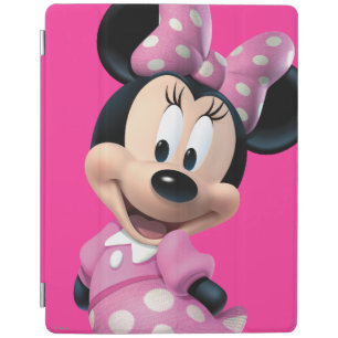 Pink Minnie   Head Outline in Background iPad Smart Cover