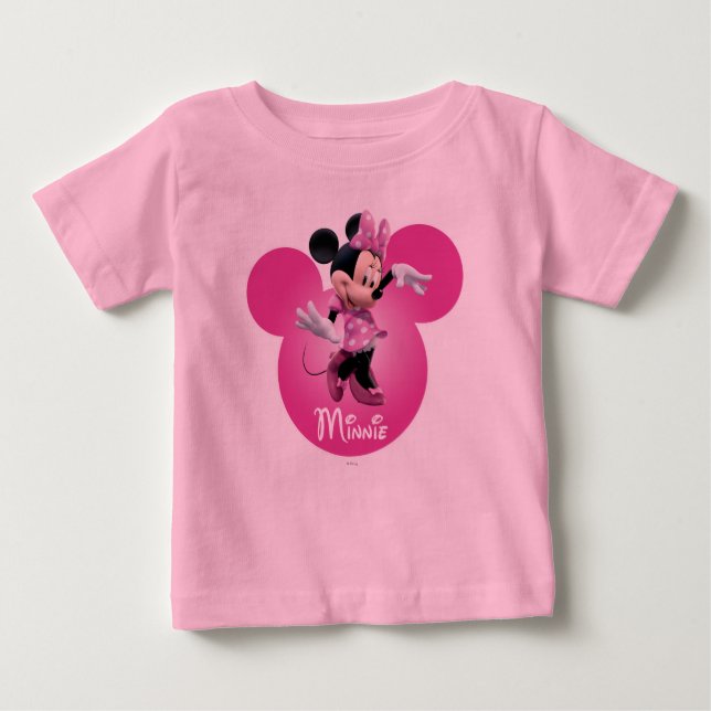 Pink Minnie | Mickey Head Icon Baby T-Shirt (Front)