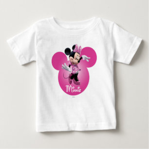 Pink Minnie   Mickey Head Icon Baby T-Shirt