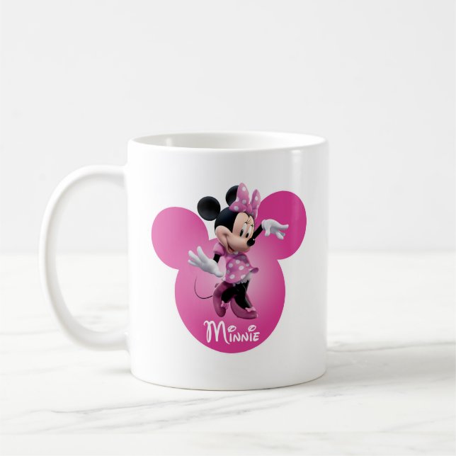 Pink Minnie | Mickey Head Icon Coffee Mug (Left)
