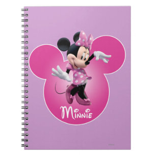 Pink Minnie   Mickey Head Icon Notebook