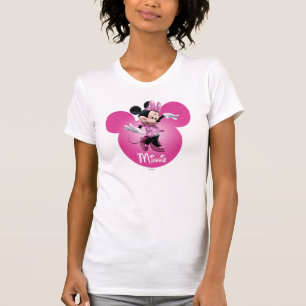 Pink Minnie   Mickey Head Icon T-Shirt