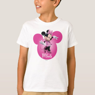 Pink Minnie   Mickey Head Icon T-Shirt