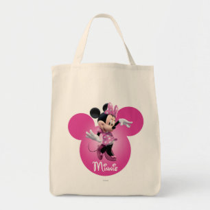 Pink Minnie   Mickey Head Icon Tote Bag