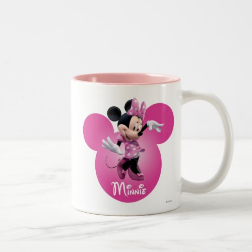 Pink Minnie  Mickey Head Icon Two_Tone Coffee Mug
