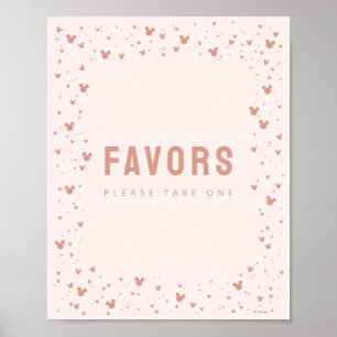 Pink Minnie Mouse Confetti Baby Shower Poster