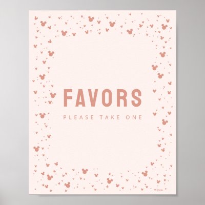 Pink Minnie Mouse Confetti Baby Shower Poster