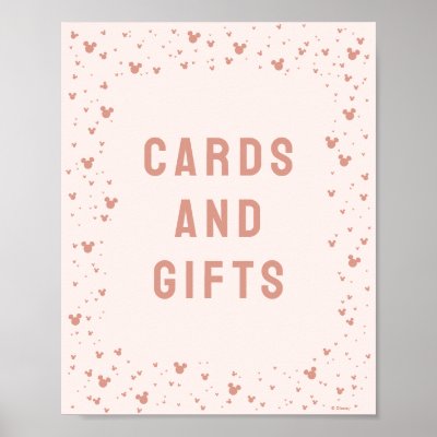 Pink Minnie Mouse Confetti Baby Shower Poster