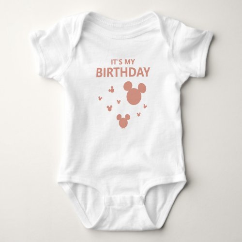 Pink Minnie Mouse Confetti Girls First Birthday Baby Bodysuit