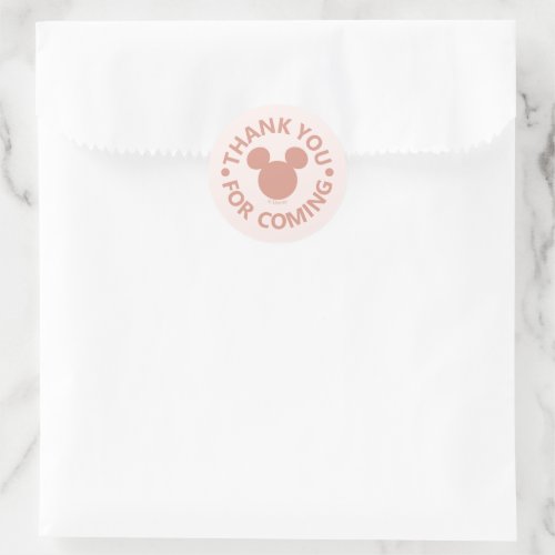 Pink Minnie Mouse Confetti Girls First Birthday Classic Round Sticker